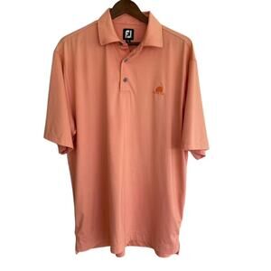 FootJoy Orange Pinstripe Golf Polo - XL